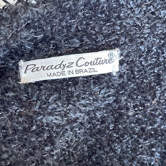 🌹SOLD🌹Rare Retro Paradyz Couture for Anthropologie Knit Fringe L - Picture 6 of 6